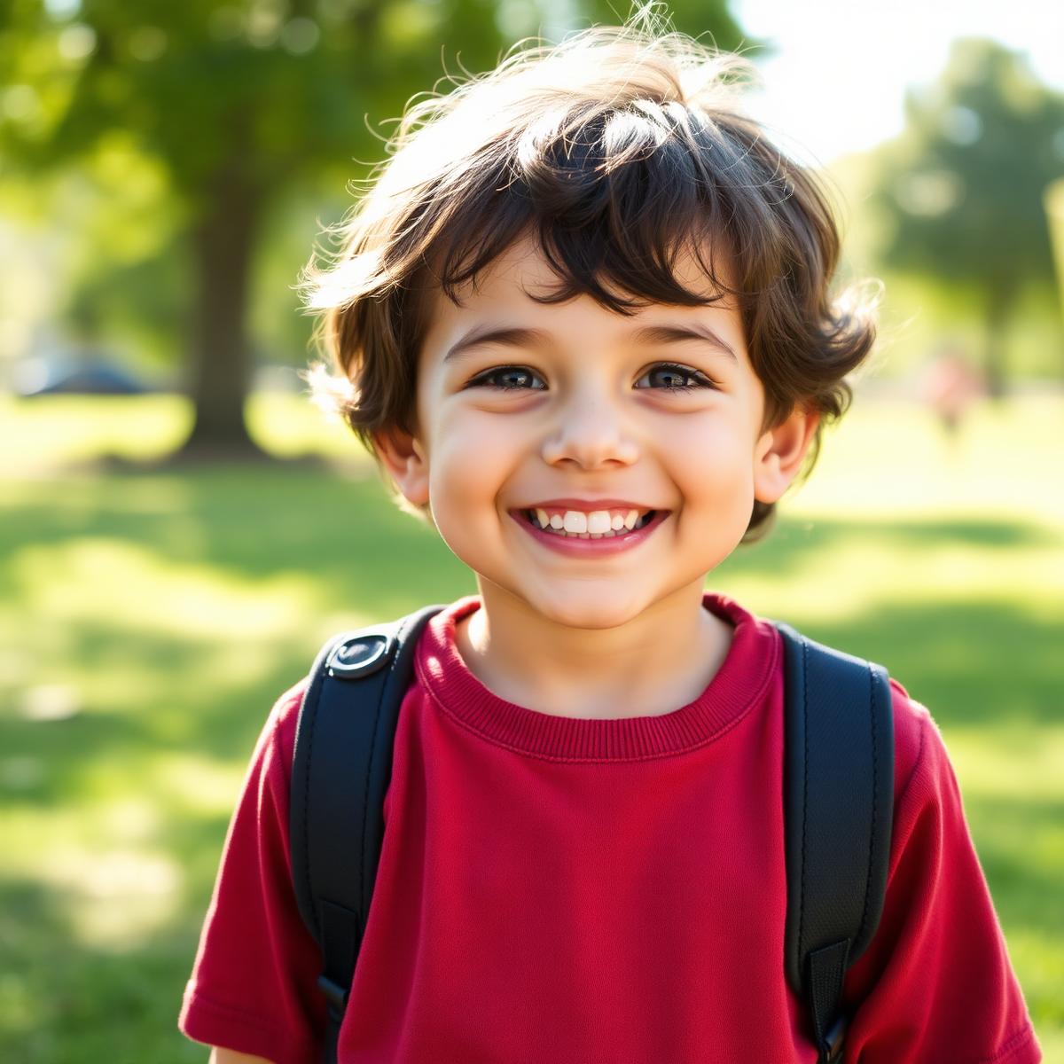 A smiling young child ready for a bright future